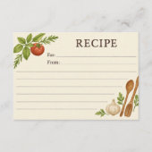 Simple Accents of Tuscany Recipe Card (正面)