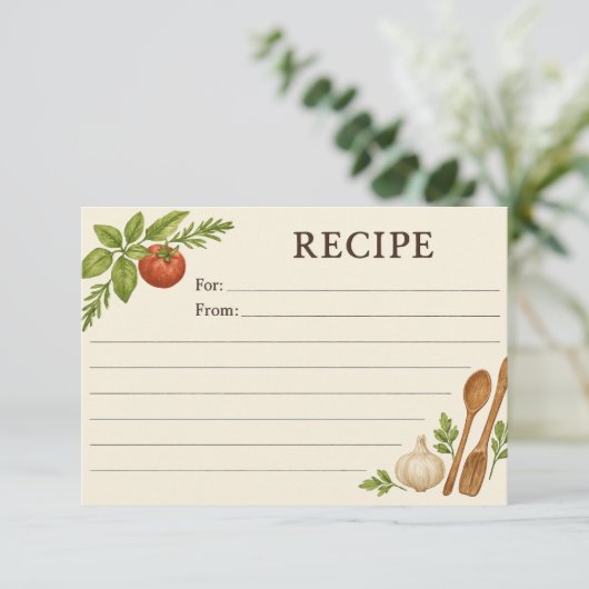 Simple Accents of Tuscany Recipe Card (スタンド正面)