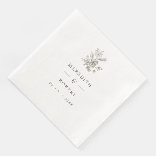 Simple Acorns & Pinecone Fall Wedding Names (コーナー)