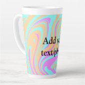 Simple acrylic pour marble add your text name cust カフェラテマグ (左アングル)