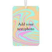 Simple acrylic pour marble add your text name cust カーエアーフレッシュナー (裏面)