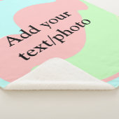 Simple acrylic pour marble add your text name cust シェルパブランケット (3/4)