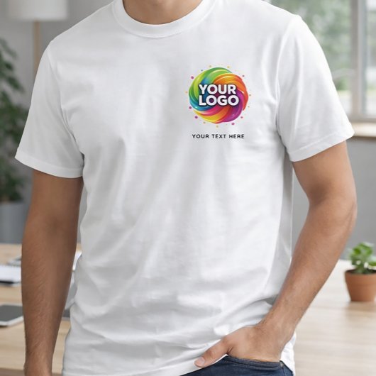 Simple Add Your Logo and Text Business Tシャツ