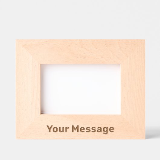Simple Add Your Message Text Template レーザー彫刻フレーム (正面)