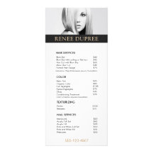 Simple Add Your Own Image  Salon Price List Menu