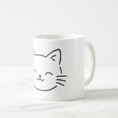 Simple Aesthetic Kitty Design コーヒーマグカップ (正面右)