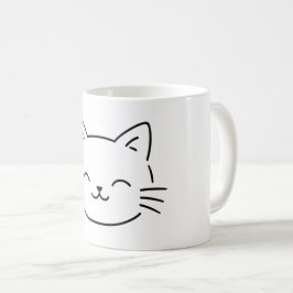 Simple Aesthetic Kitty Design コーヒーマグカップ