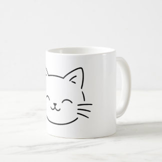 Simple Aesthetic Kitty Design コーヒーマグカップ