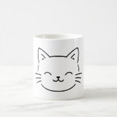 Simple Aesthetic Kitty Design コーヒーマグカップ (中央)