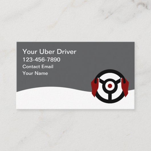 Simple Affordable Ride Hailing Business Cards 名刺 (正面)