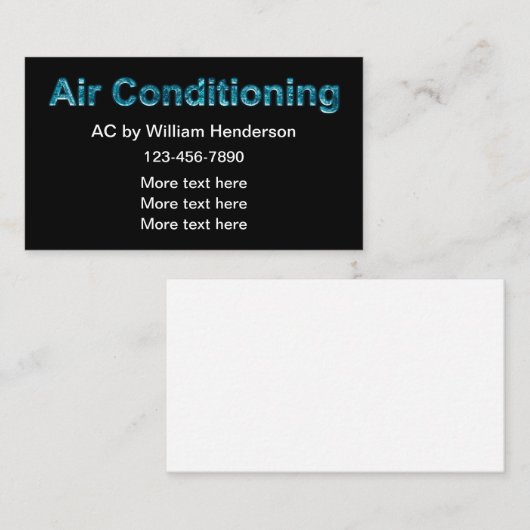 Simple Air Conditioning Repairman 名刺 (正面/裏面)