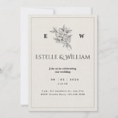 Simple and Affordable Rustic Wedding Invitations 招待状 (正面)