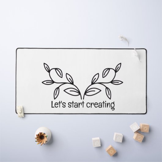 Simple and calm design desk mat デスクマット (キッズテーブル)