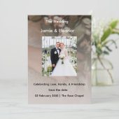 Simple and Class Weeding Invitation  招待状 (スタンド正面)