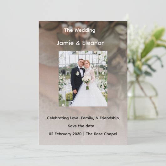 Simple and Class Weeding Invitation  招待状 (スタンド正面)