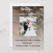 Simple and Class Weeding Invitation  招待状 (正面/裏面)