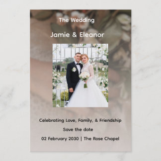 Simple and Class Weeding Invitation  招待状