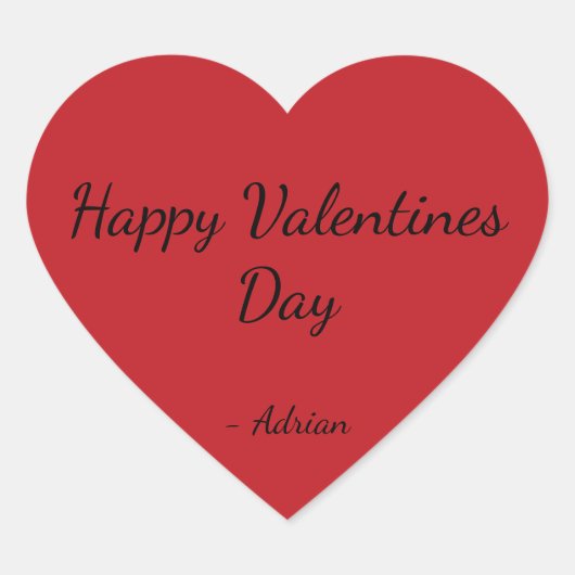 Simple and Cute Valentines Day Stickers ハートシール (正面)