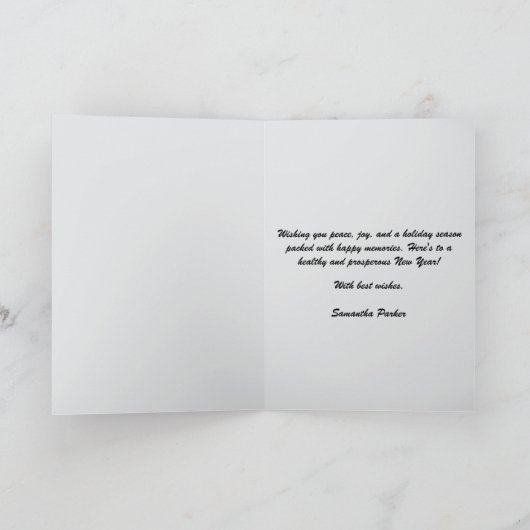 Simple and Elegant Custom Christmas  カード (内部)