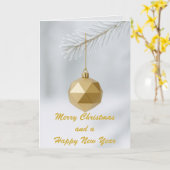 Simple and Elegant Custom Christmas  カード (黄色い花)