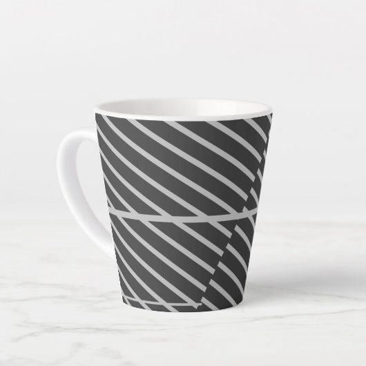 Simple and elegant graphic coffee mug カフェラテマグ (左アングル)