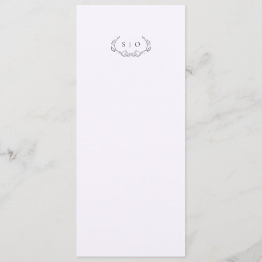 Simple and Elegant Minimalist Wedding Dinner Menu プログラム (裏面)