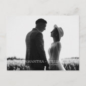 Simple and elegant Save the Date  ポストカード (正面)