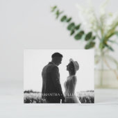 Simple and elegant Save the Date  ポストカード (スタンド正面)