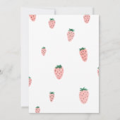 Simple and elegant strawberry wedding invitation 招待状 (裏面)