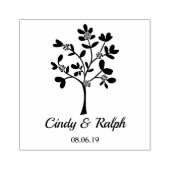 Simple and Elegant Tree with Roses and Leaves ラバースタンプ (インプリント)