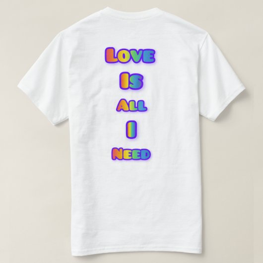 simple and elegant Valentine’s typography design Tシャツ (デザイン裏面)