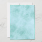 Simple and elegant wedding invitation in Sky Blue 招待状 (裏面)