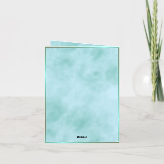 Simple and elegant wedding invitation in Sky Blue 招待状 (裏面)