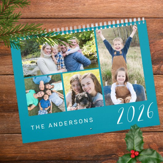 Simple and Minimalist Family Photos 2026 カレンダー