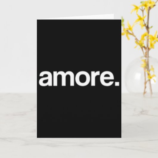 Simple And Unique Amore Valentines Day Design T Sh カード (黄色い花)