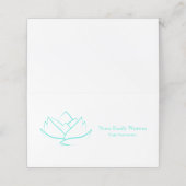 Simple Aqua Green and White Lotus Flower Business  ロイヤリティカード (外部開封)