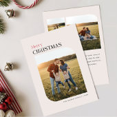 Simple Arch Photo Family Name Christmas Wishes シーズンカード