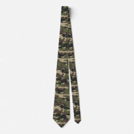 Simple Army Green Camouflage Pattern ネクタイ