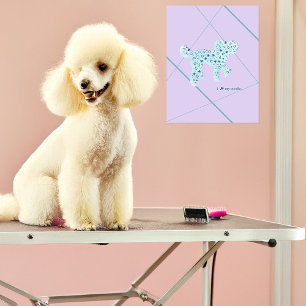 Simple art of poodle‘s silhouette フォトプリント
