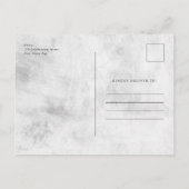 Simple Baby Photo Birth Stats Thank You Postcard ポストカード (裏面)