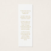 Simple Baby’s Breath Funeral Memorial Bookmark (裏面)