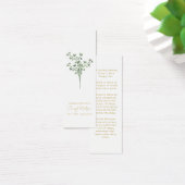 Simple Baby’s Breath Funeral Memorial Bookmark (デスク)