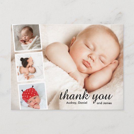 Simple baby shower thank you cards ポストカード (正面)
