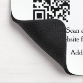 Simple baby shower website barcode QR add name det マウスパッド (コーナー)
