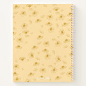 Simple baby yellow Notebook with initials  ノートブック (裏面)