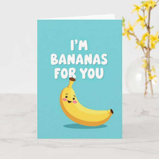 Simple Bananas For You Card カード (黄色い花)