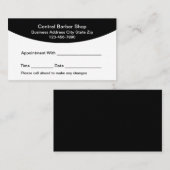 Simple Barber Shop Appointment Cards 予約カード (正面/裏面)