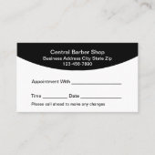 Simple Barber Shop Appointment Cards 予約カード (正面)
