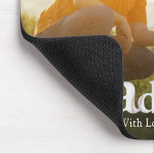 Simple Baseball Photo Calligraphy Daddy and Me マウスパッド (コーナー)