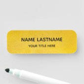 Simple Basic Faux Gold Title Safety Pin Magnetic 名札 (インサイチュ)